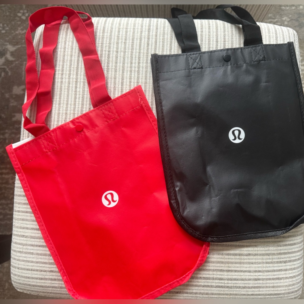 (2) lululemon tote bags shopping/lunch size